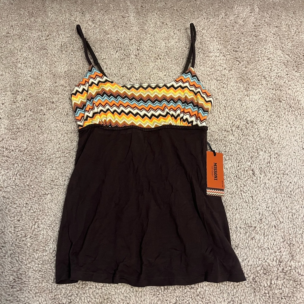 MISSONI FOR TARGET TANKINI SWIM TOP EXTRA SMALL NWT